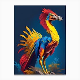 Oviraptor 1 Primary Colours Dinosaur Canvas Print