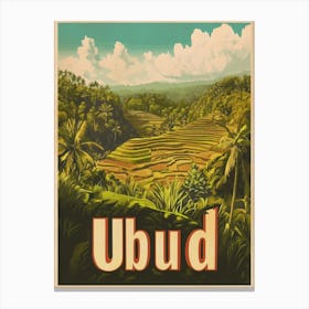 Aihrgdesign A Vintage Travel Poster Of Ubud 2 Canvas Print