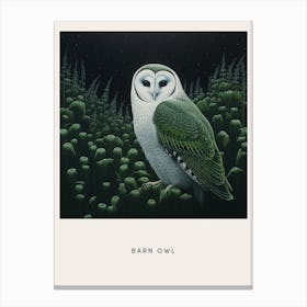 Ohara Koson Inspired Bird Painting Barn Owl 3 Poster Canvas Print