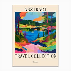 Abstract Travel Collection Poster Canada 4 Canvas Print