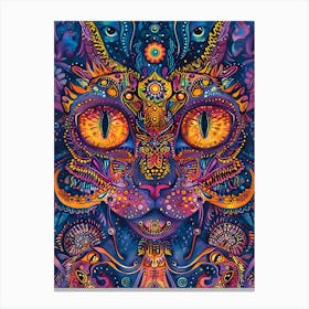 Psychedelic Cat 16 Canvas Print
