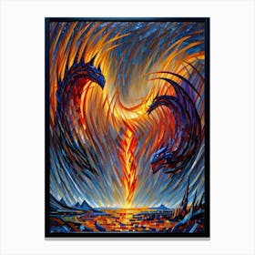 Dragons Of Fire 4 Canvas Print