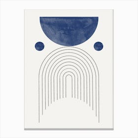 Modern Blue Moon Canvas Print