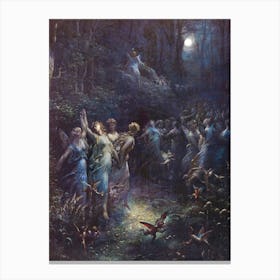 A Midsummer Night's Dream - Gustave Doré, 1870 | HD Remastered | Famous Theatre Play Mythological Artwork Antique Reproduction Canvas Print