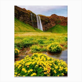 Waterfall In Iceland 5 Canvas Print