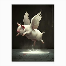 Pig Angel Canvas Print