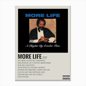 More Life 2017 Poster 2 Canvas Print