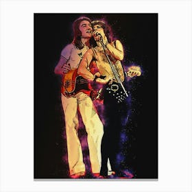 Spirit Of John Deacon And Freddie Mercury In 1977 Canvas Print