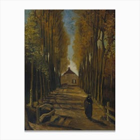 Van Gogh - Avenue Of Poplars In Autumn Canvas Print