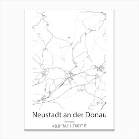 Neustadt Am Rubenberge,Germany Minimalist Map Canvas Print