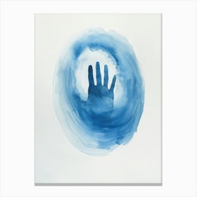 Blue Hand Canvas Print