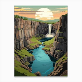 Palouse Falls State Park Retro Park 15 Canvas Print