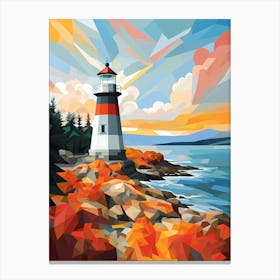 Lighthouse At Sunset Canvas Print