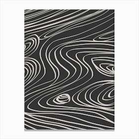 Black And White Line Art Second Canvas Print
