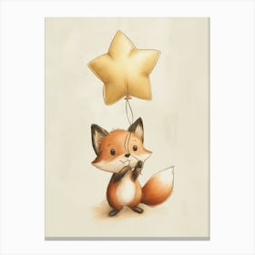 Fox With Star Canvas Print