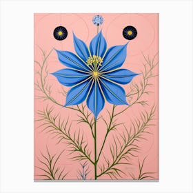 Love In A Mist Nigella 5 Hilma Af Klint Inspired Pastel Flower Painting Canvas Print