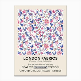 Poster Rose Mist London Fabrics Floral Pattern 6 Canvas Print