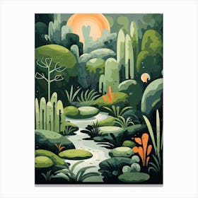 Jungle Abstract Minimalist 5 Canvas Print