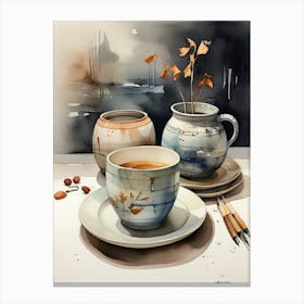 Tea And Coffee Canvas Print