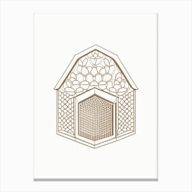 Apiary Beehive 3 William Morris Style Canvas Print