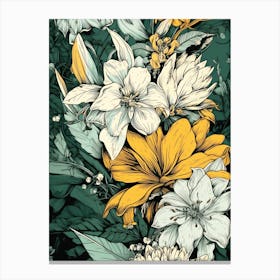 Floral Pattern flowers nature 1 Canvas Print