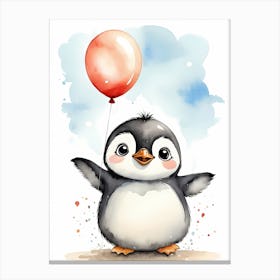 Adorable Chibi Baby Penguin (5) Canvas Print