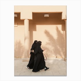 Two Muslim Women Walking Canvas Print