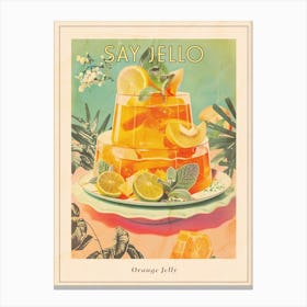 Orange Jelly Retro Collage 3 Poster Canvas Print