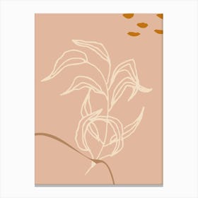 Pink Leafs Canvas Print