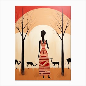 African Woman | Boho Style Canvas Print