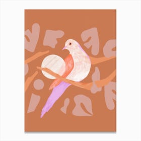 Birdy On The Perch Canvas Print