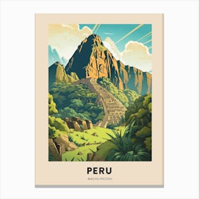 Machu Picchu Peru 2 Vintage Hiking Travel Poster Canvas Print