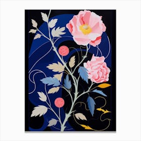 Peony 4 Hilma Af Klint Inspired Flower Illustration Canvas Print