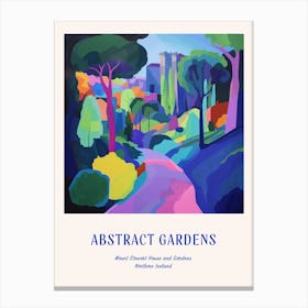 Colourful Gardens Mount Stewart House And Gardens Northern Ireland 3 Blue Poster Canvas Print
