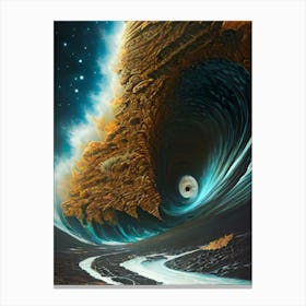 Wave In The Ocean Canvas Print