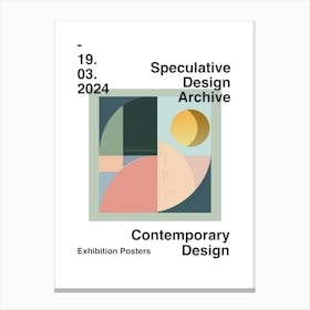 Speculative Design Archive Abstract Poster 25 Canvas Print