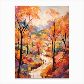 Autumn City Park Painting Central Park New York City 2 Canvas Print