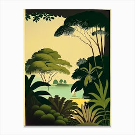 Andaman And Nicobar Islands India Rousseau Inspired Tropical Destination Canvas Print