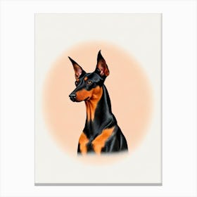 Doberman Pinscher Illustration dog Canvas Print