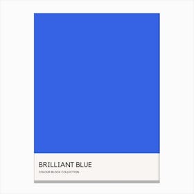 Brilliant Blue Colour Block Poster Canvas Print