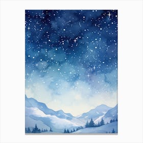 Winter Landscape With Snow Canvas Print