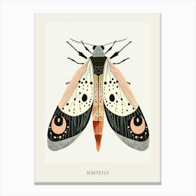 Colourful Insect Illustration Whitefly 16 Poster Canvas Print