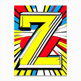 Z, Letter, Alphabet Comic 1 Canvas Print