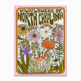 North Carolina Wildflowers Canvas Print