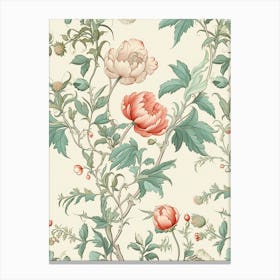 Peonies Wallpaper 2 Canvas Print