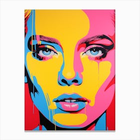 Face Pop Art 3 Canvas Print