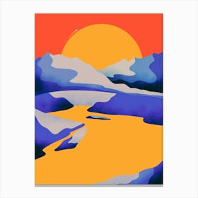 The Yellow Sun Lake Canvas Print