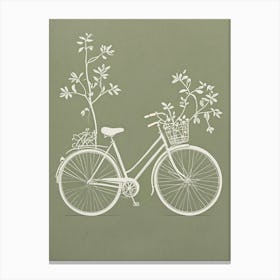 Bicycle With Flowers Canvas Print