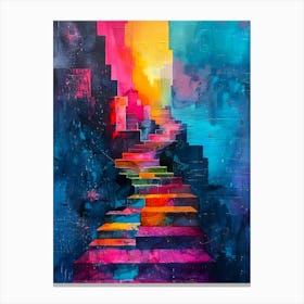 Colorful Stairway Canvas Print