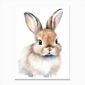 Baby Bunny Watercolour Nursery 11 Canvas Print